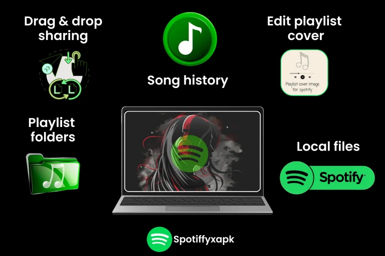 spotify x apk features infographic