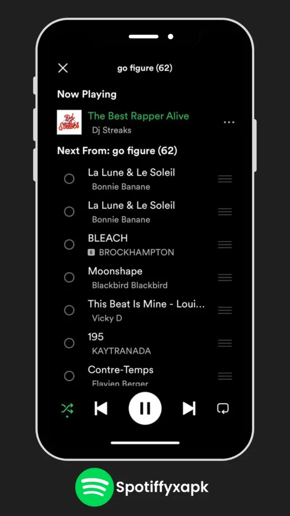 spotify x for iOS screenshots